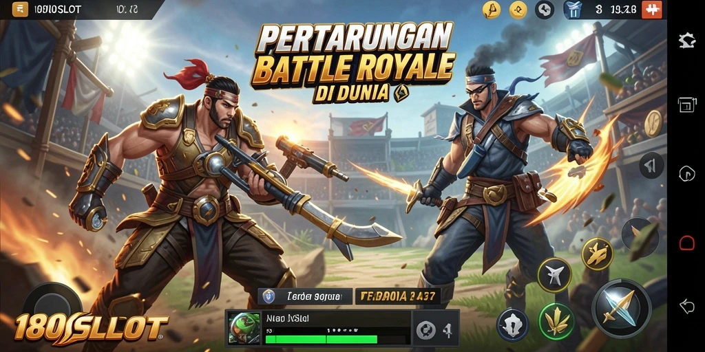 Gameplay Battle Royale yang seru dan menegangkan di 180SLOT.