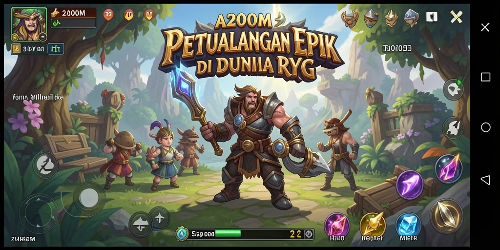 Tampilan gameplay A200M, penuh aksi dan petualangan RPG.
