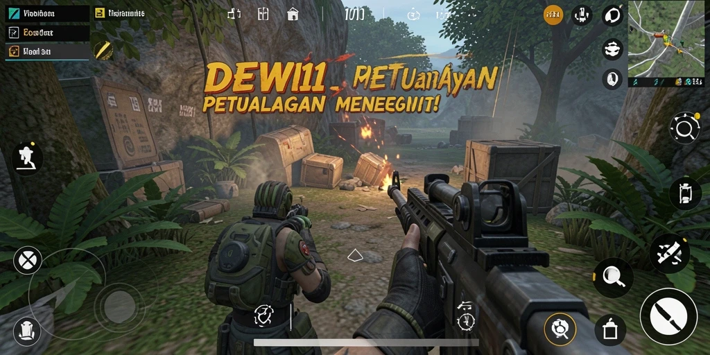 Tampilan menarik gameplay menegangkan dalam DEWI11.