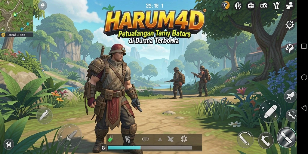 Screenshot gameplay menarik dari HARUM4D yang menunjukkan eksplorasi dunia terbuka.