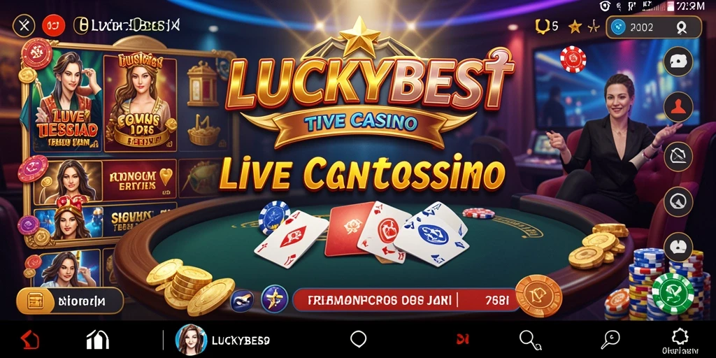 Tampilan menarik dari gameplay Live Casino di LUCKYBEST.